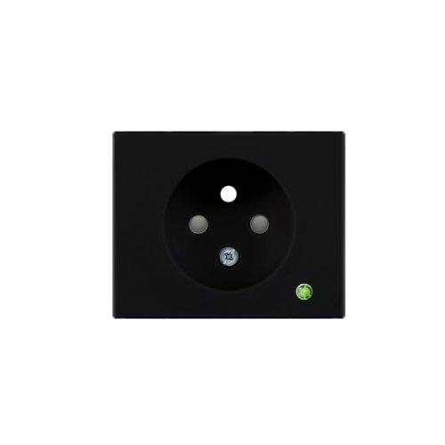 Cover for a single socket - Cover colour: black mat