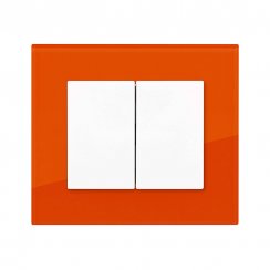 Vypínač řazení 5 skleněný (cihlově oranžový) DECENTE