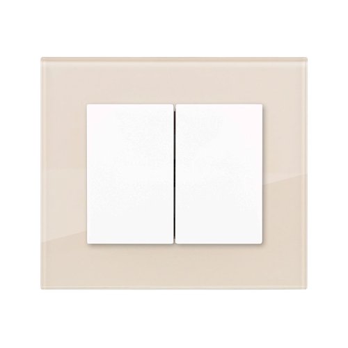 Double press switch (double push button) - Colour: cream white