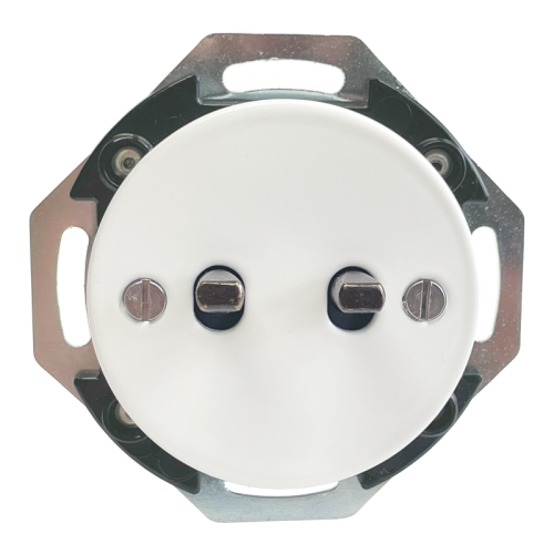 2-gang 1-way switch - Device type: switch, Toggle colour: patina, Cover colour: white