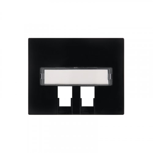 Cover for a double communication socket - Cover colour: black