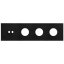 Rámeček čtyřnásobný (různé kombinace) VECTIS - Materiál: hliník, Barva: černý, Orientace rám.: horizontální, Kombinace: 2+zásuvka+zásuvka+zásuvka